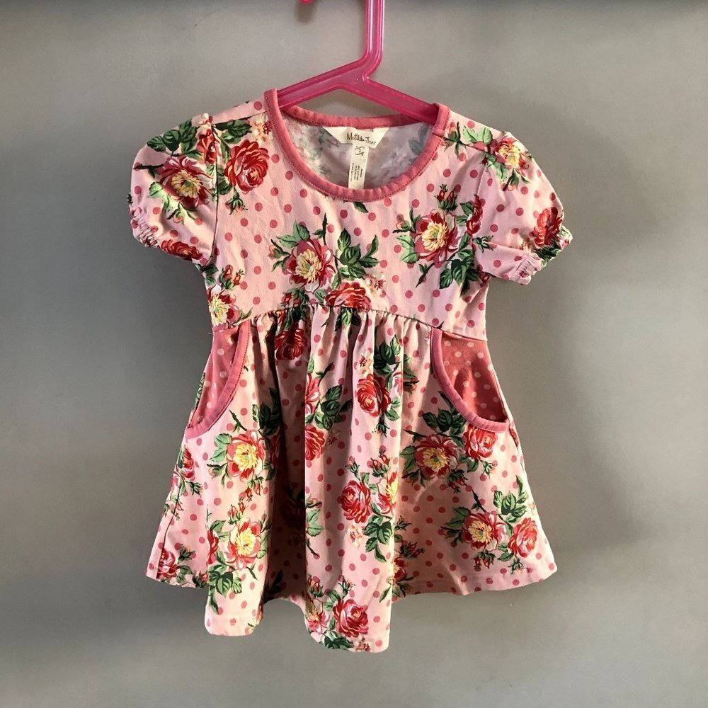 Matilda Jane Pink Polka Dot Floral Dress‎ - Sz. 2